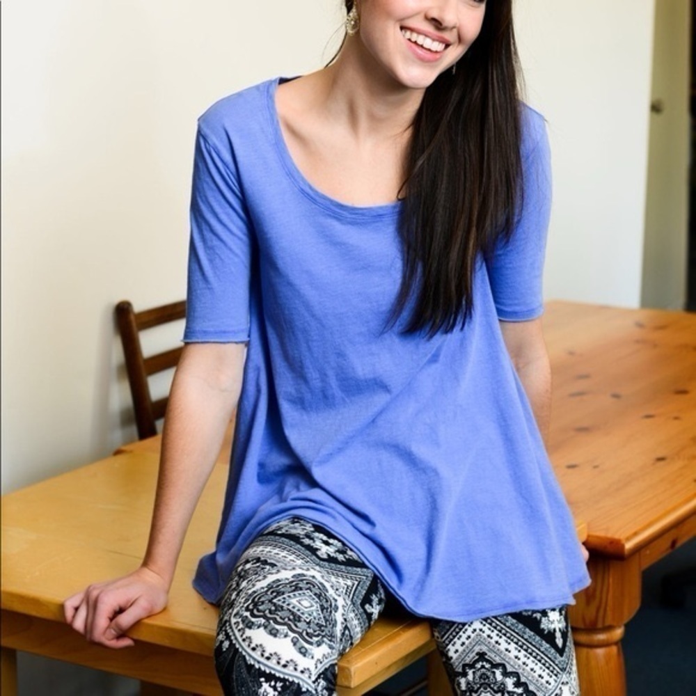Free People We The Free Purple Blue Melrose T-Shirt Size Small